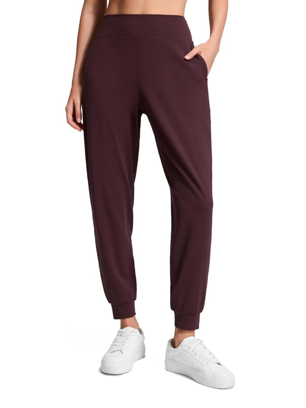 CRZ YOGA Butterluxe Burgundy Plum High-Rise Jogger Pants Sz Small